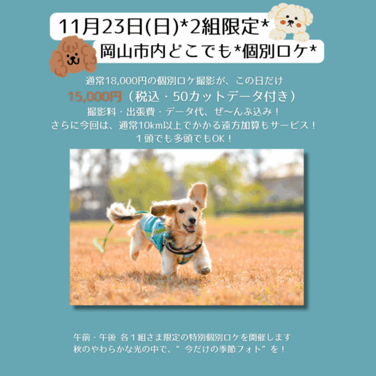 秋の特別個別ロケin岡山市内